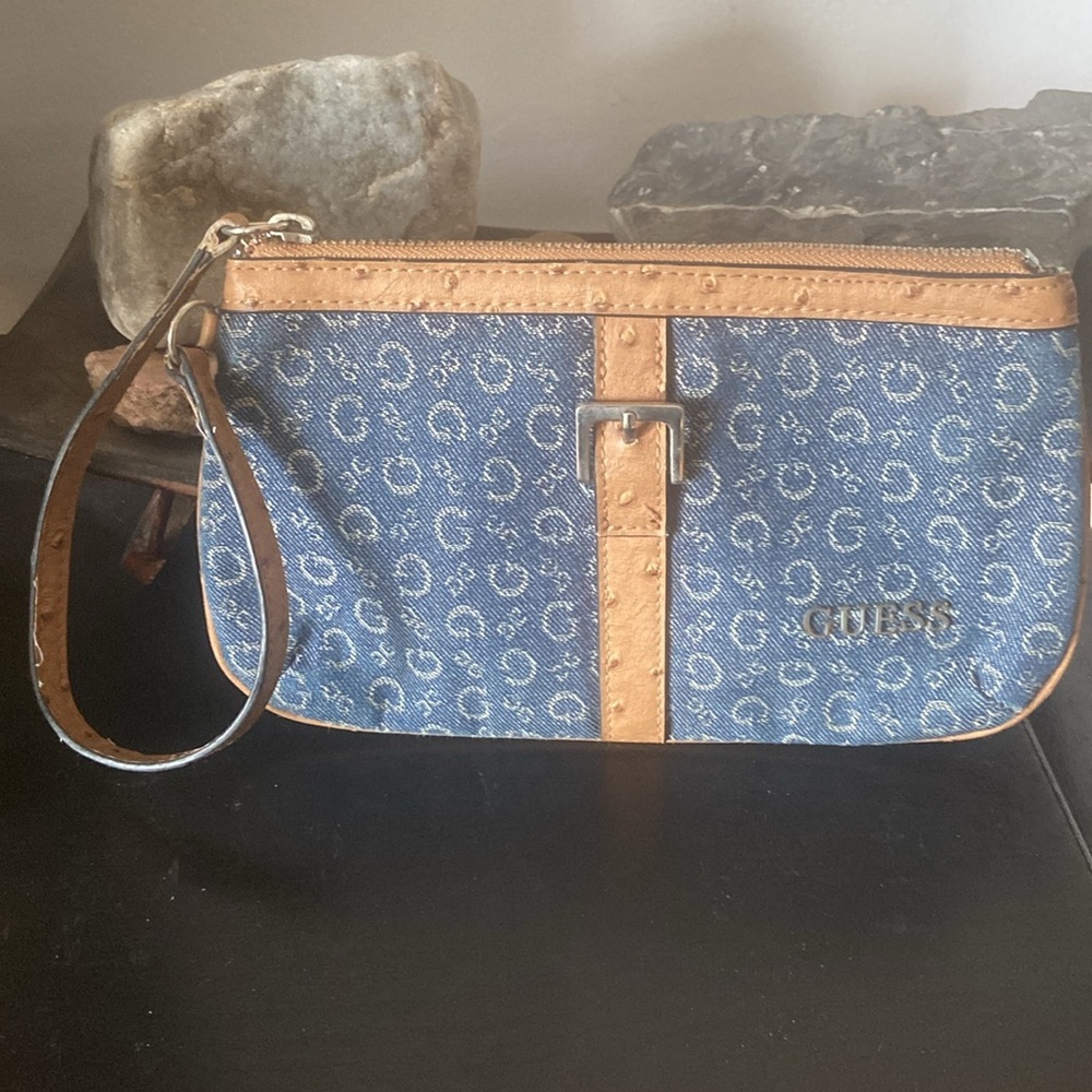 RARE vintage Guess denim wristlet - Picture 2 of 8